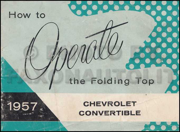 1957 chevy owners manual
