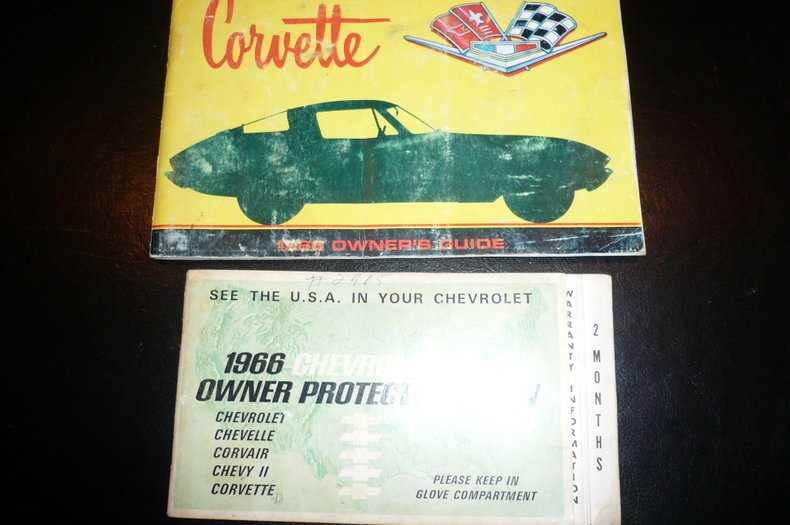 1966 corvette owners manual