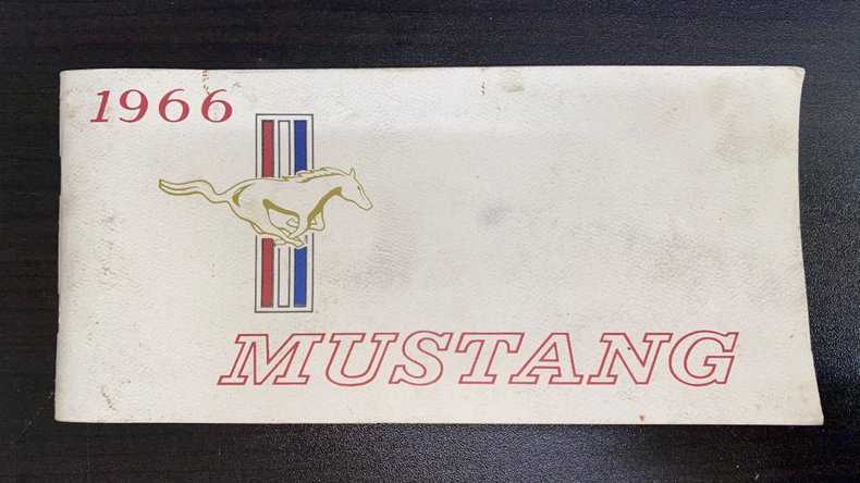 1966 mustang owners manual