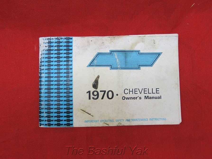 1970 chevelle owners manual