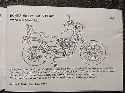 1983 honda shadow 750 owners manual