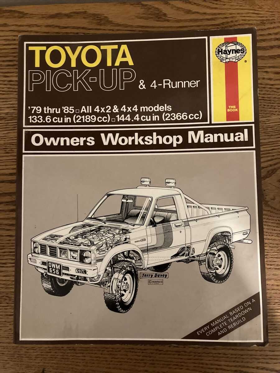 1985 toyota pickup owners manual