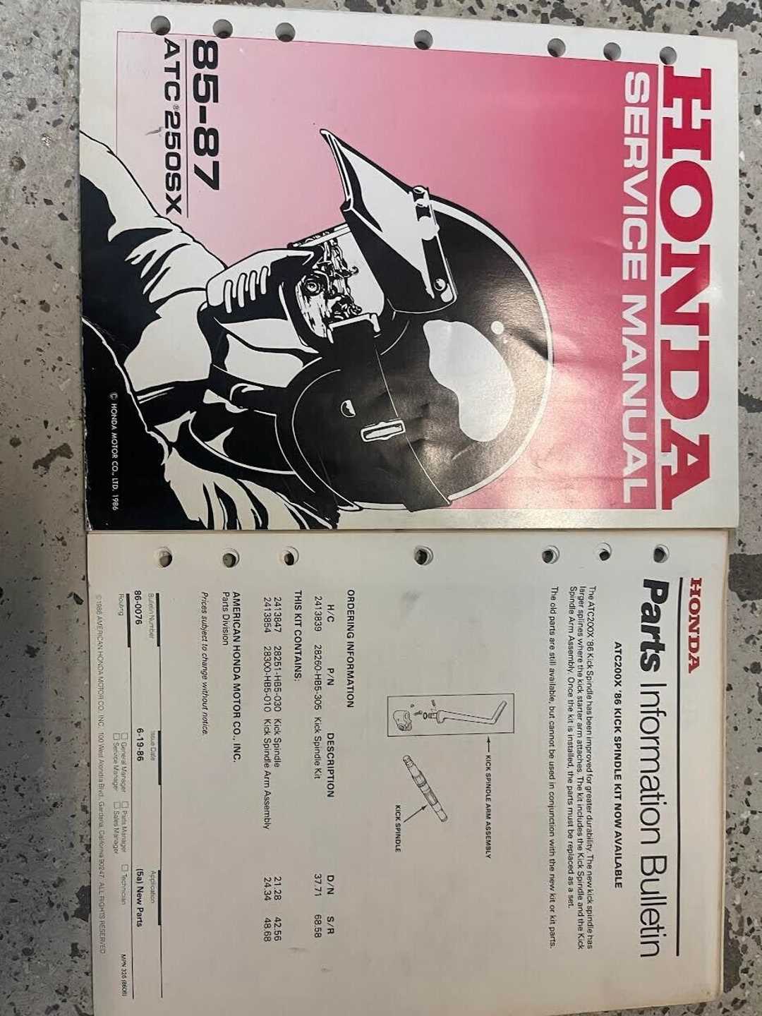 1986 honda spree owners manual