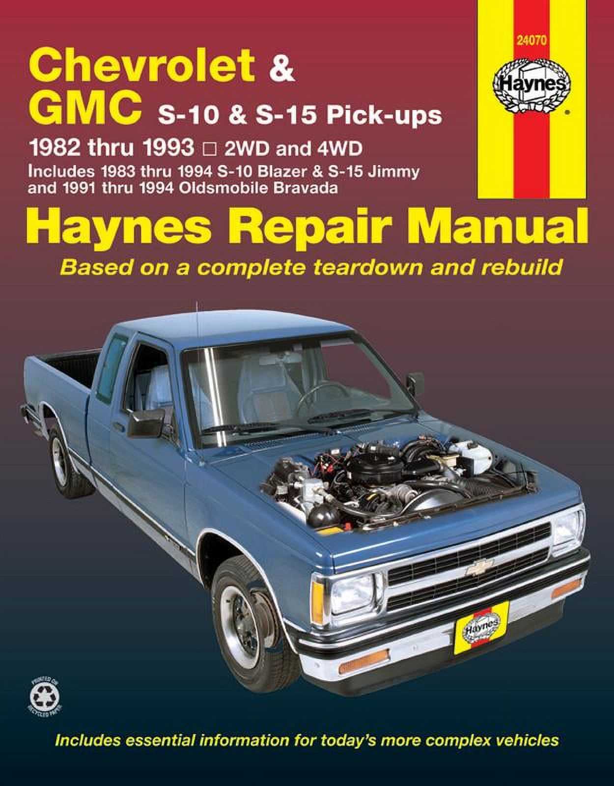 1988 chevy s10 owners manual