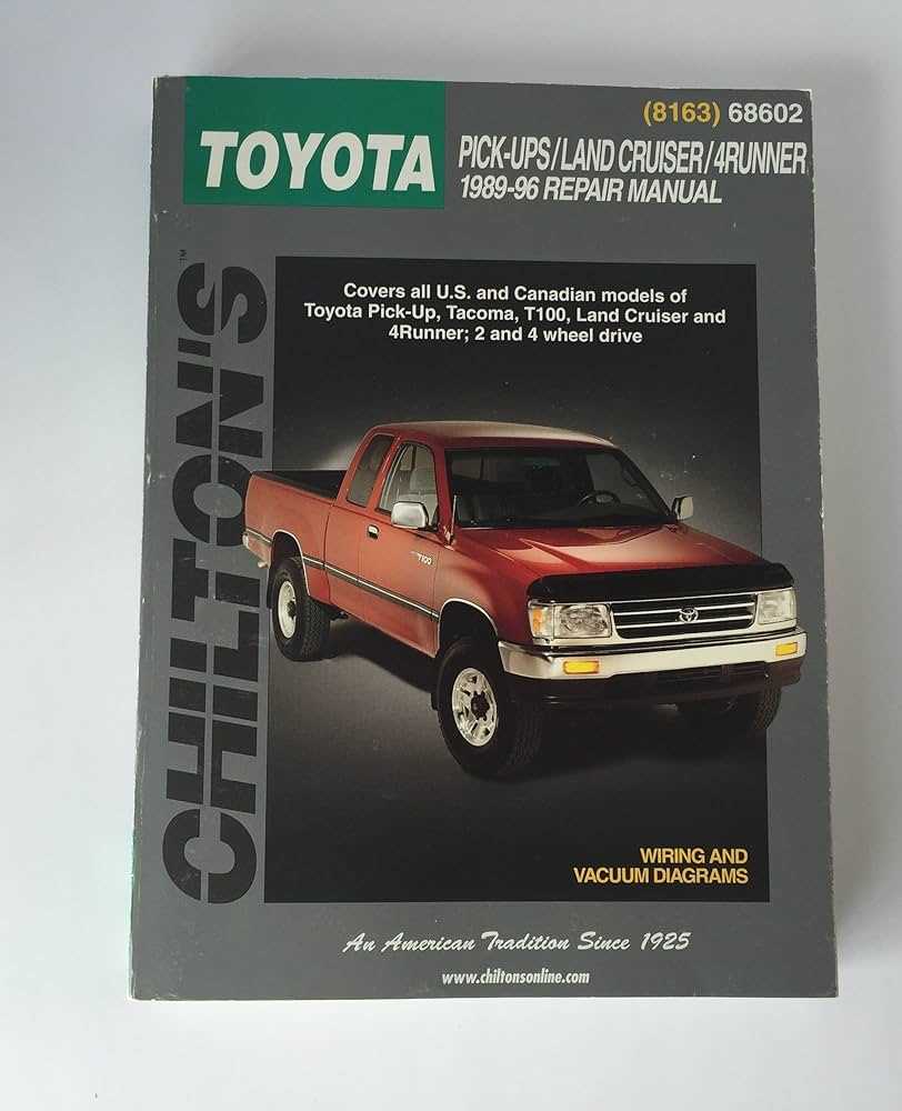 1989 toyota pickup owners manual