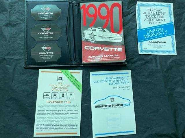 1990 corvette owners manual