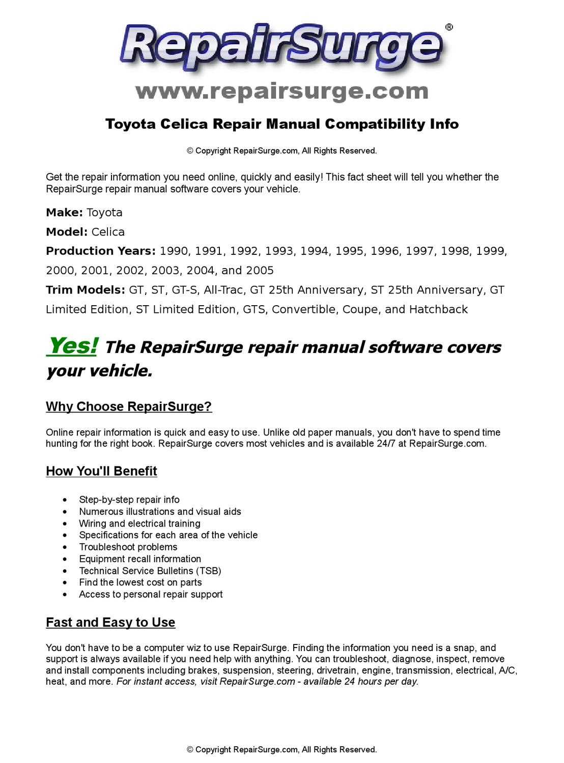 1990 toyota celica owners manual