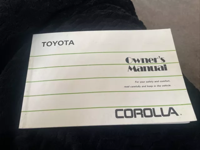 1990 toyota corolla owners manual