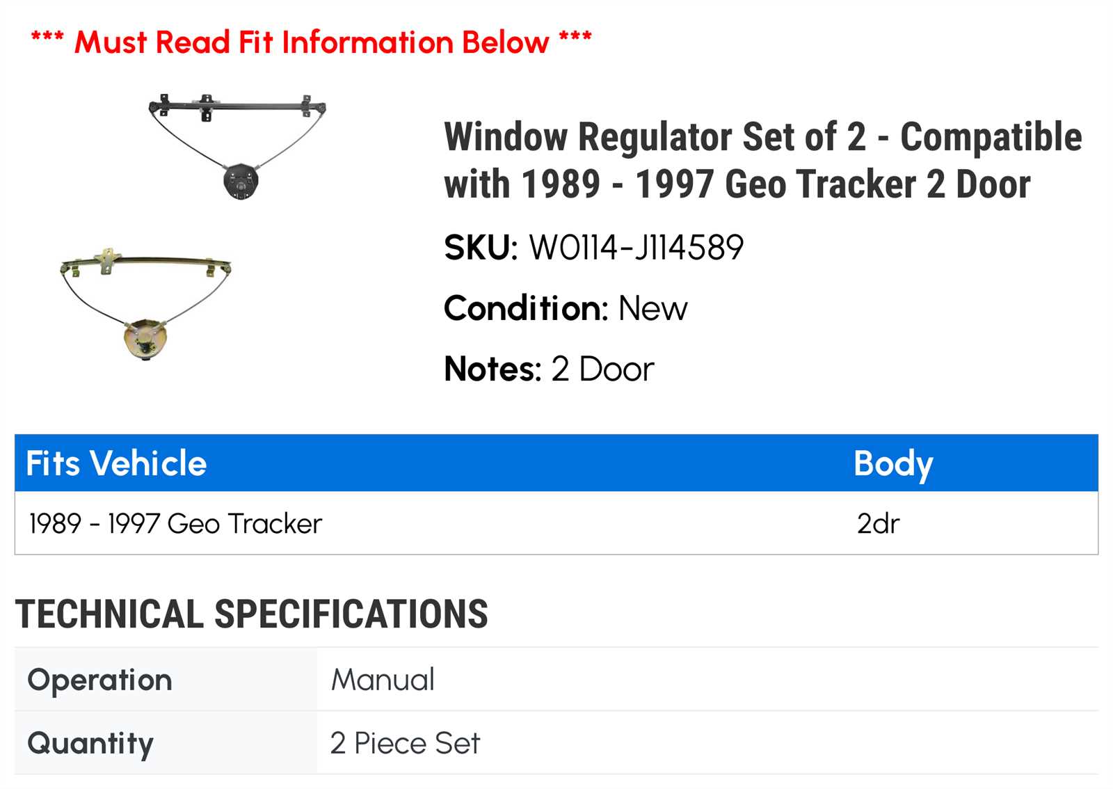 1992 geo tracker owners manual