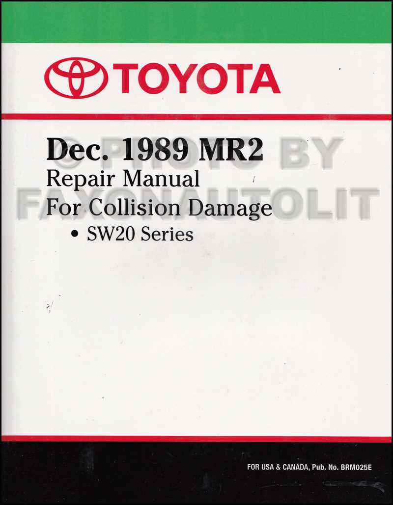 1992 toyota mr2 owners manual