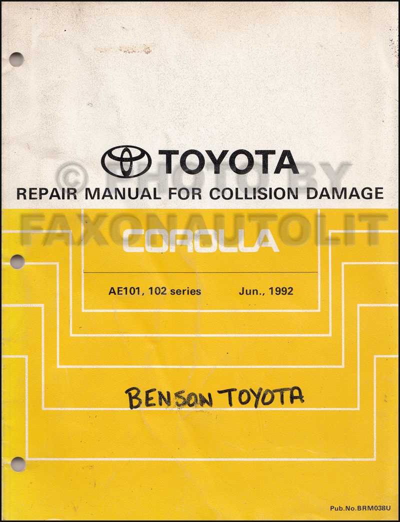 1993 corolla owners manual