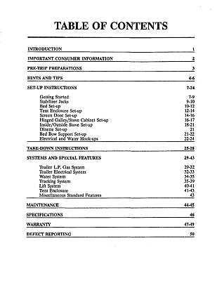 1993 coleman pop up camper owners manual