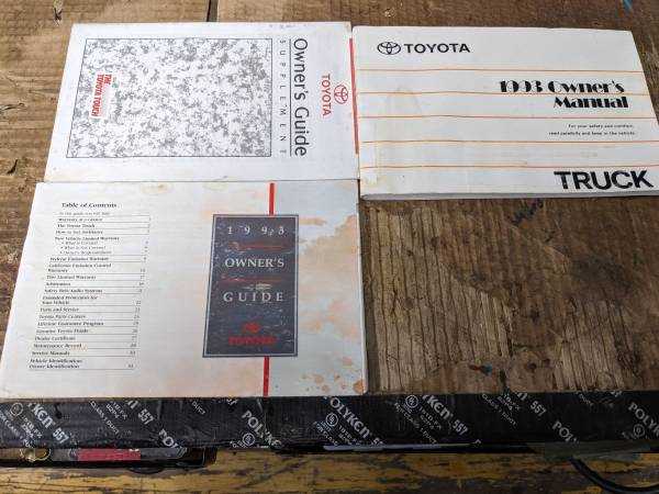1993 toyota pickup owners manual