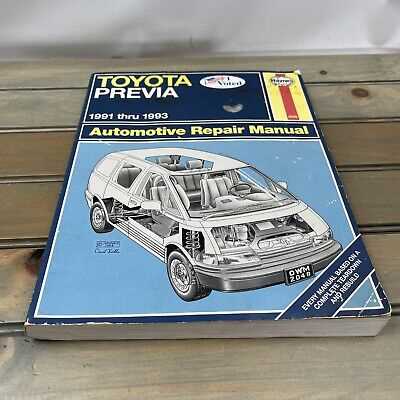 1993 toyota previa owners manual