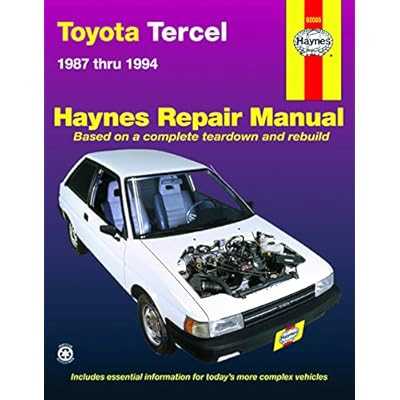 1995 toyota tercel owners manual