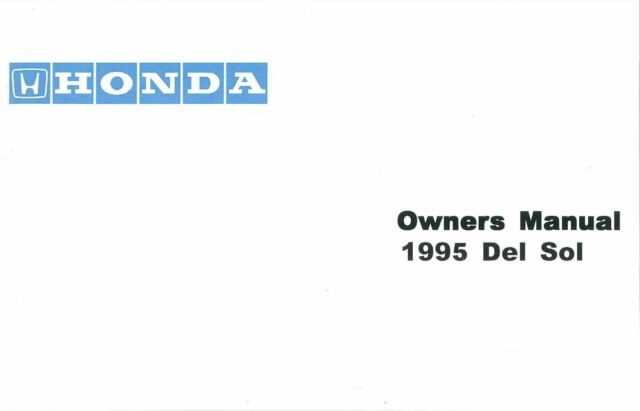 1995 honda civic owners manual