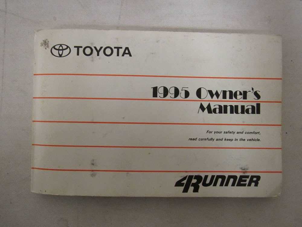 1995 toyota 4runner sr5 owners manual