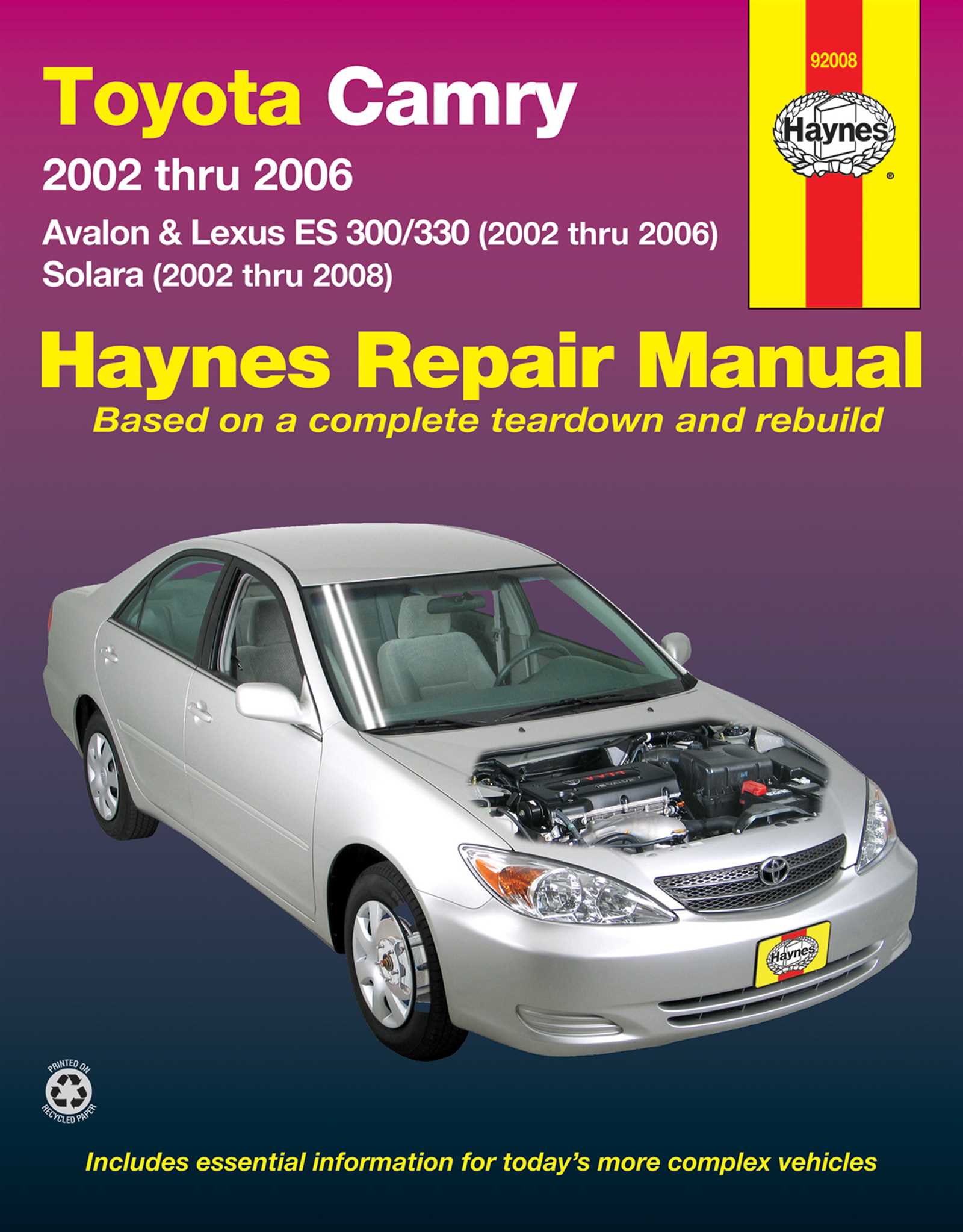 1996 toyota camry le owners manual