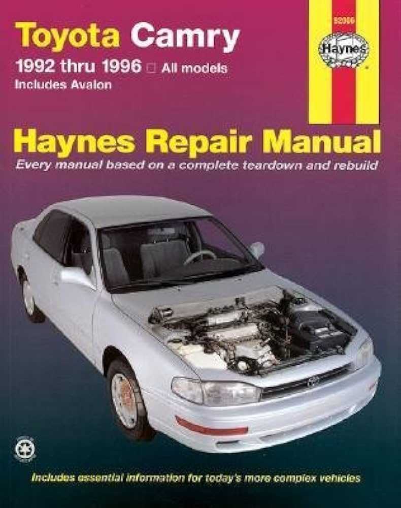 1996 toyota camry le owners manual