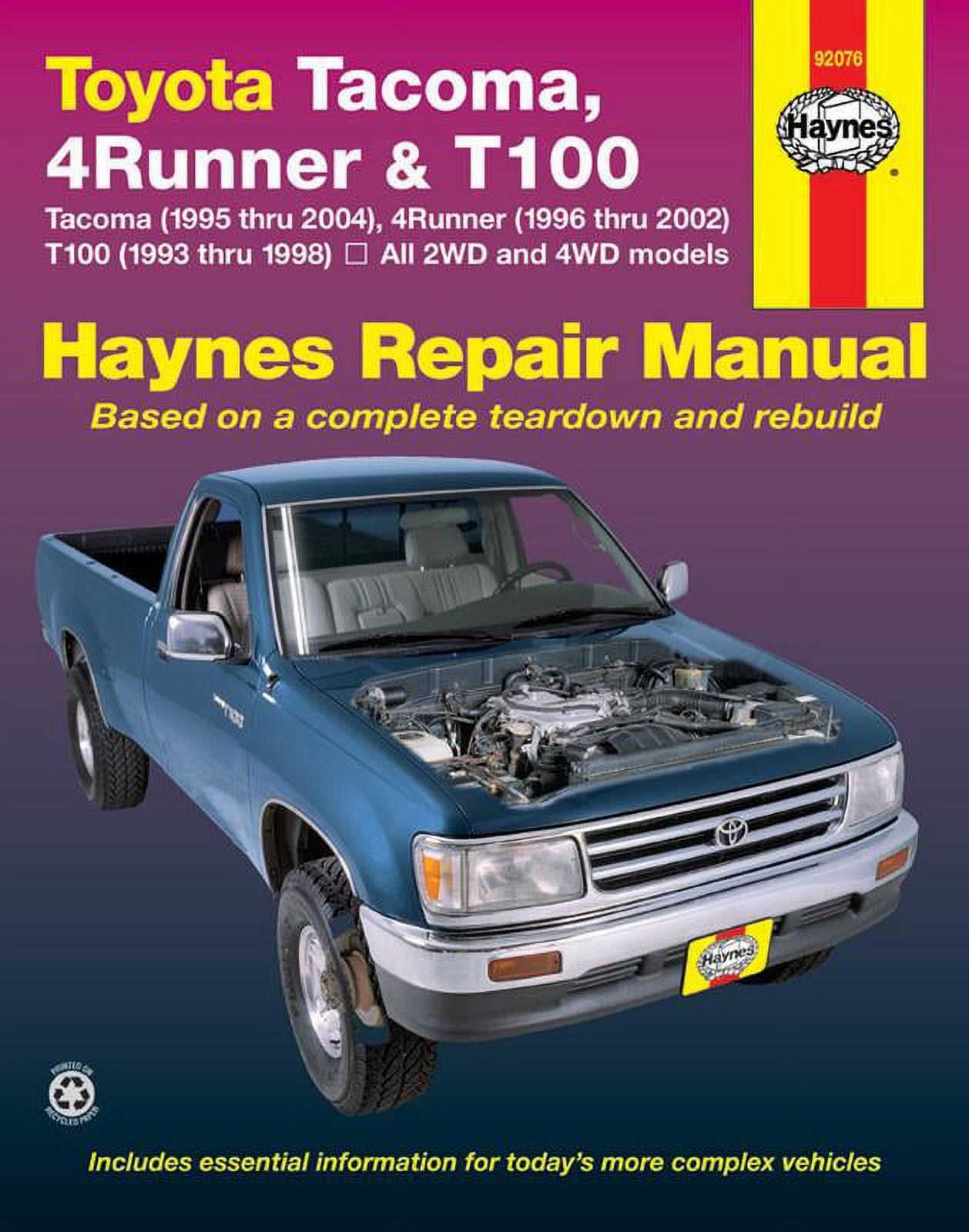 1996 toyota t100 owners manual