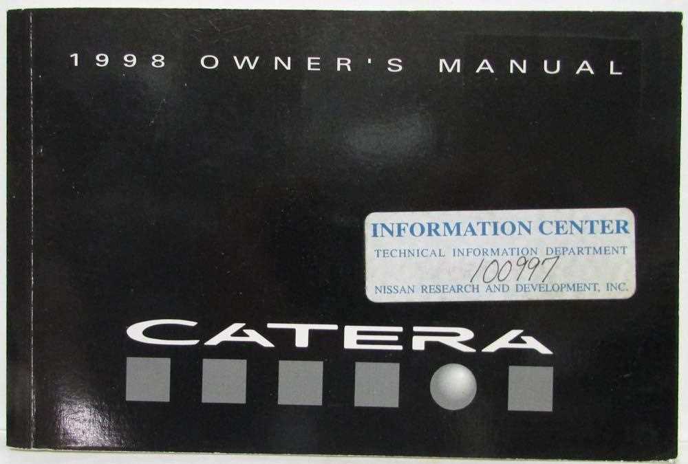 1998 cadillac catera owners manual