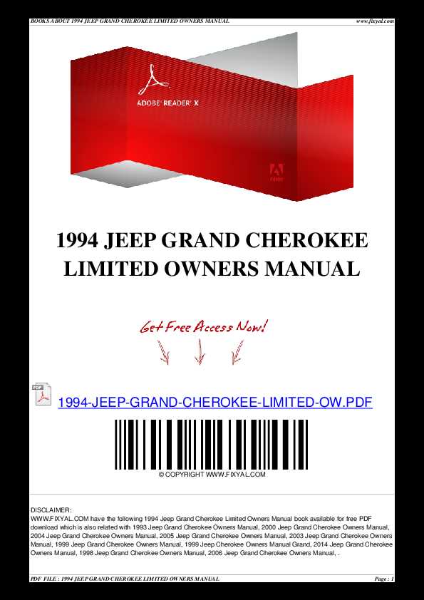 1999 jeep grand cherokee limited owners manual