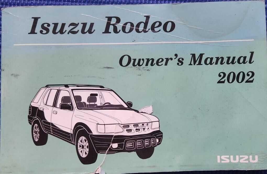 1999 isuzu amigo owners manual