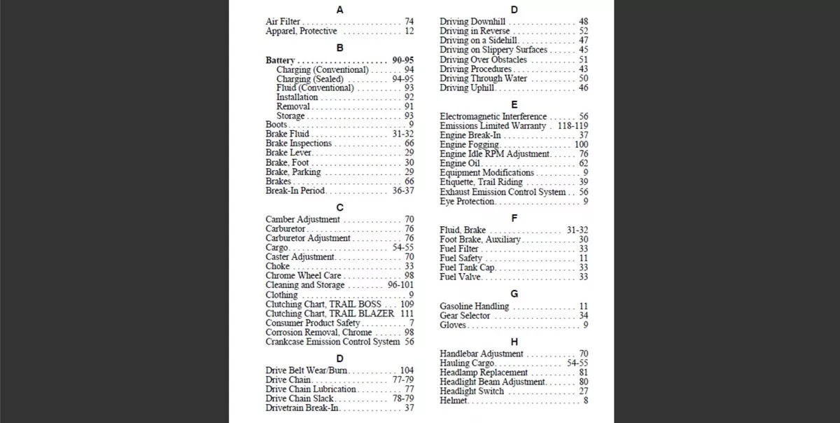 2000 polaris trailblazer 250 owners manual