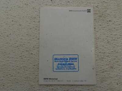 2000 bmw k1200lt owners manual