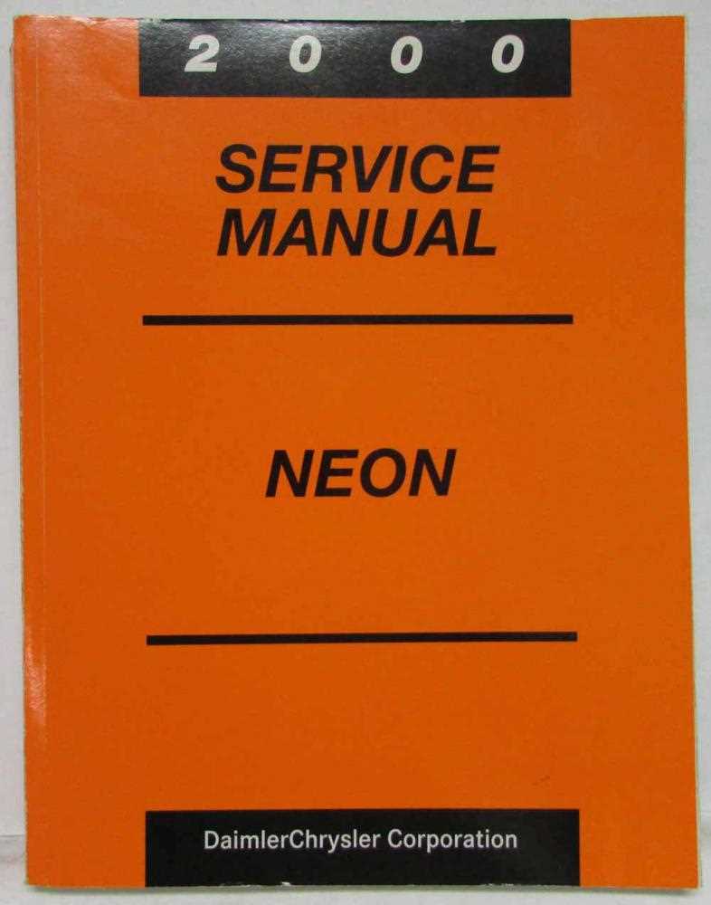 2000 plymouth neon owners manual
