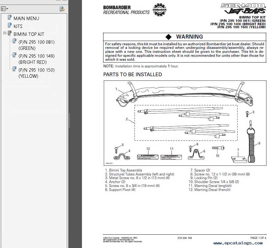 2000 seadoo challenger 2000 owners manual