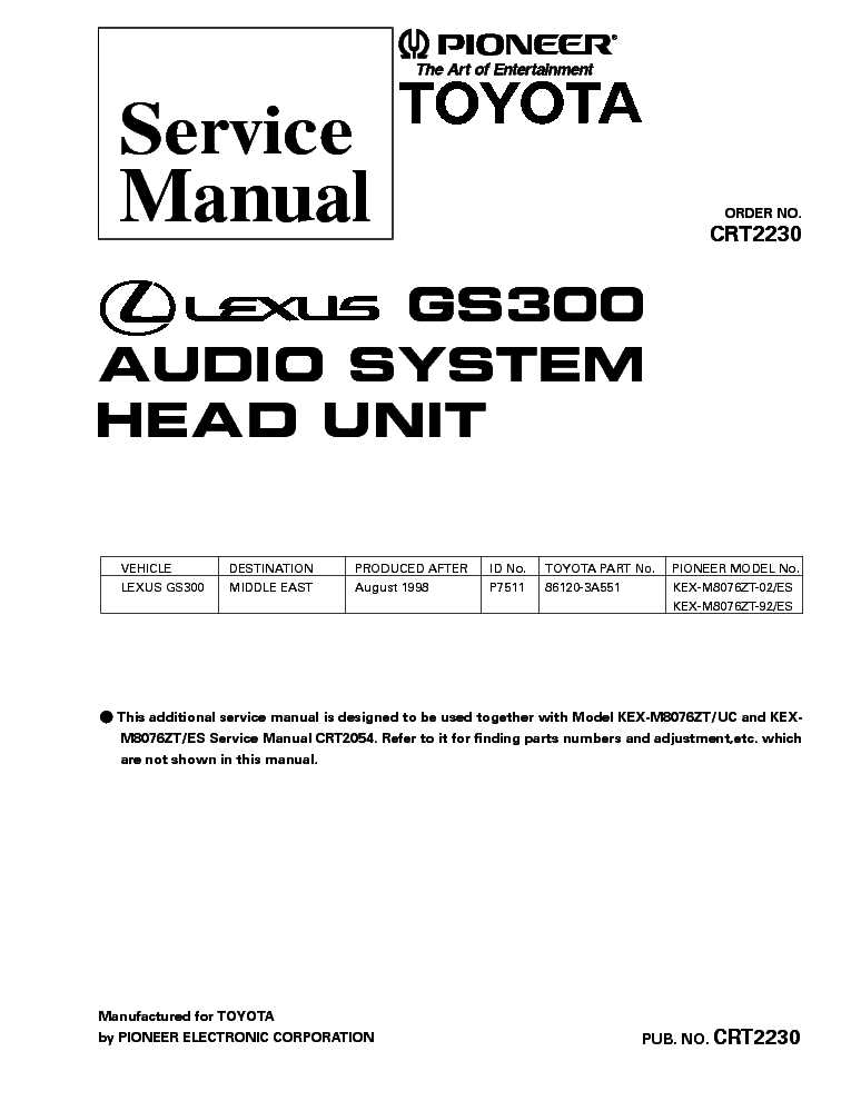 2002 lexus gs300 owners manual