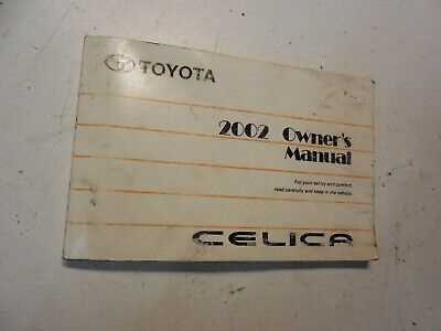 2002 toyota celica gt owners manual