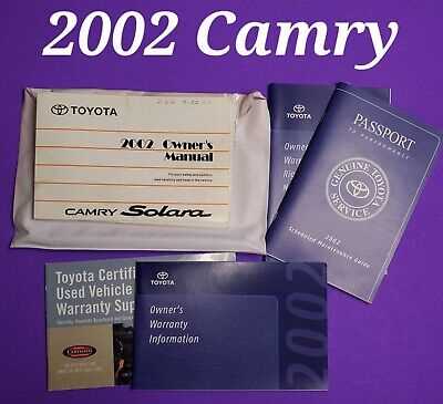 2002 camry owners manual