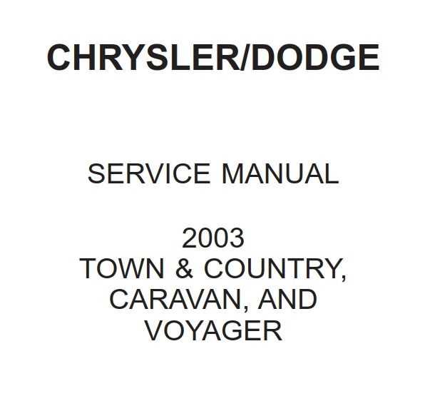 2003 chrysler town and country owners manual