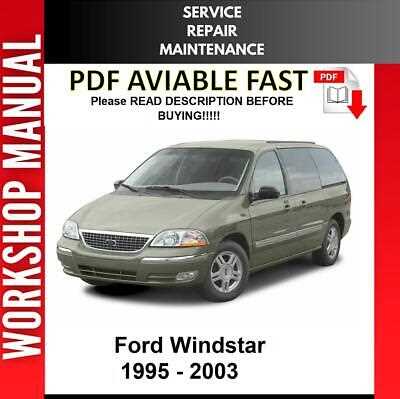 2003 ford windstar owners manual