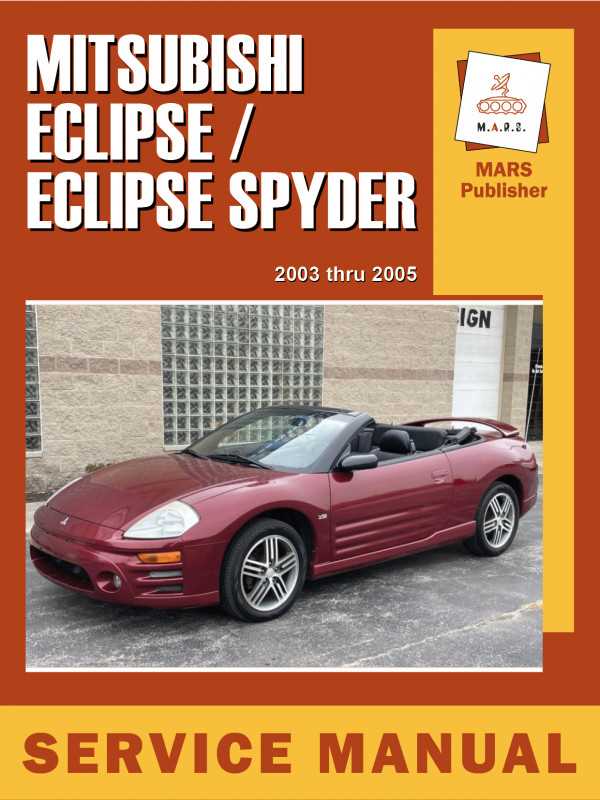 2003 mitsubishi eclipse spyder owners manual