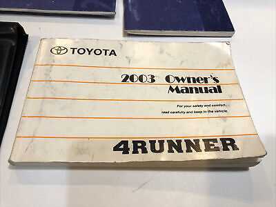 2003 toyota 4runner owners manual