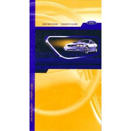 2003 ford mustang gt owners manual