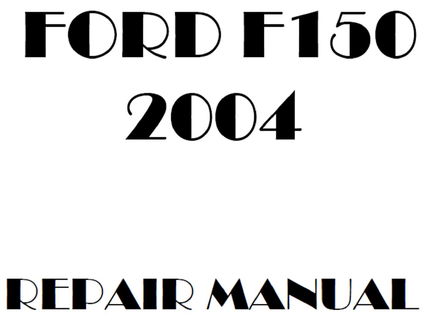 2004 f150 owners manual