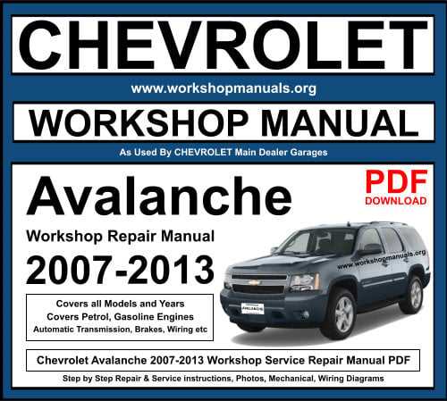 2004 chevrolet avalanche owners manual