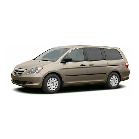 2005 honda odyssey touring owners manual