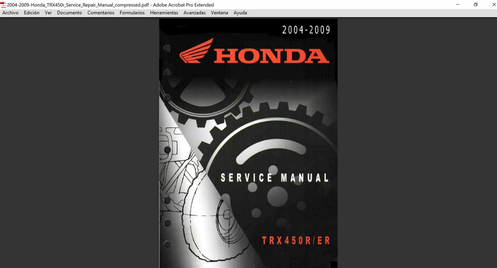 2005 honda trx450r owners manual