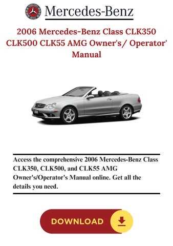 2006 clk 350 owners manual