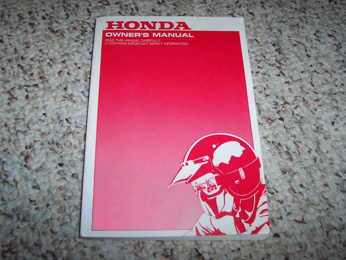 2006 honda rancher owners manual