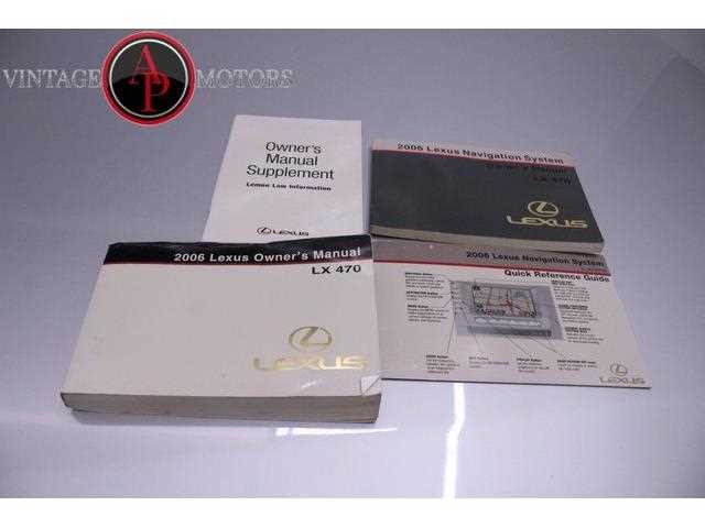 2006 lexus lx470 owners manual