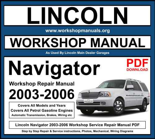 2006 lincoln navigator owners manual