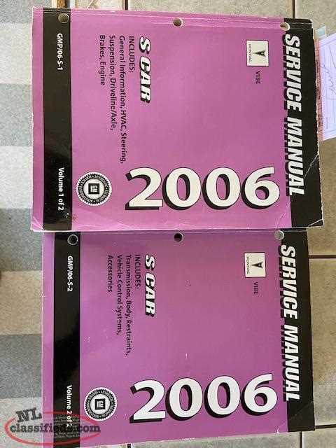 2006 pontiac vibe owners manual
