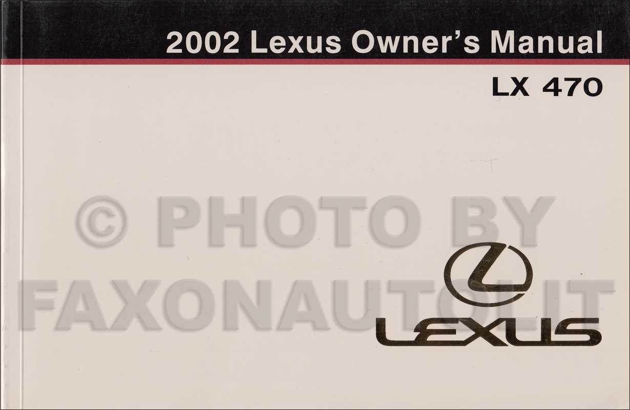 2006 lexus lx470 owners manual