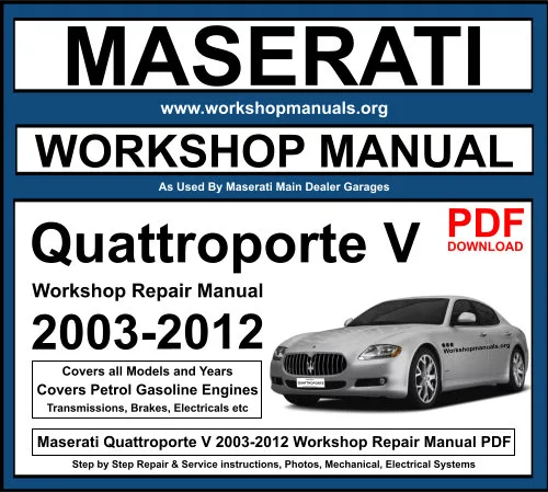 2006 maserati quattroporte owners manual
